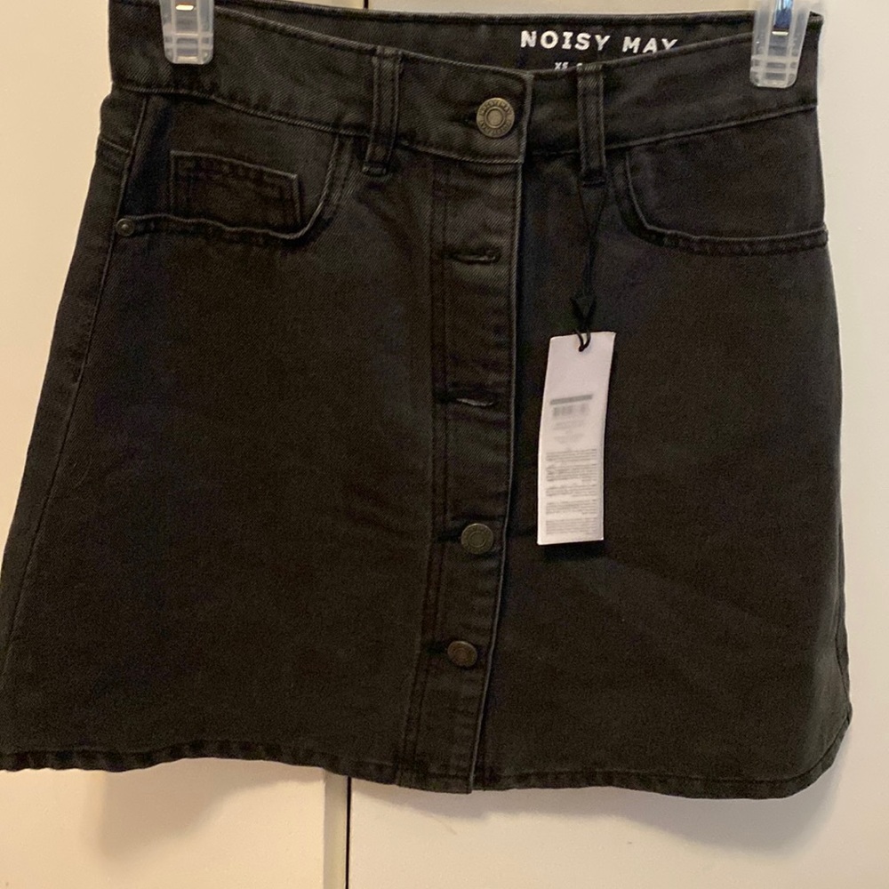 Never worn black jean skirt